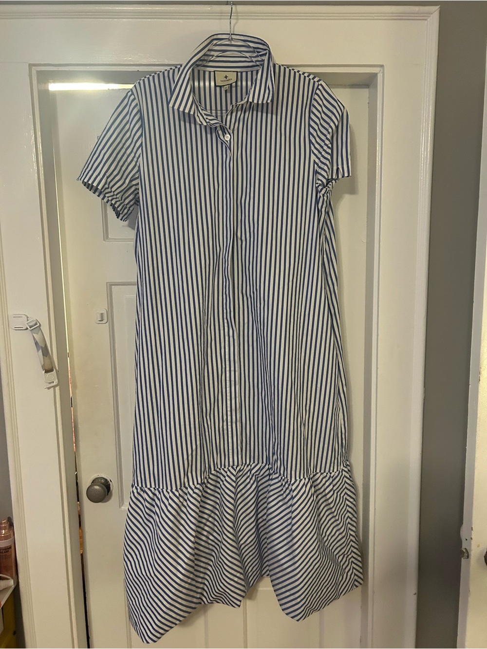Tuckernuck Martine Blue and White Striped Shirt Dress